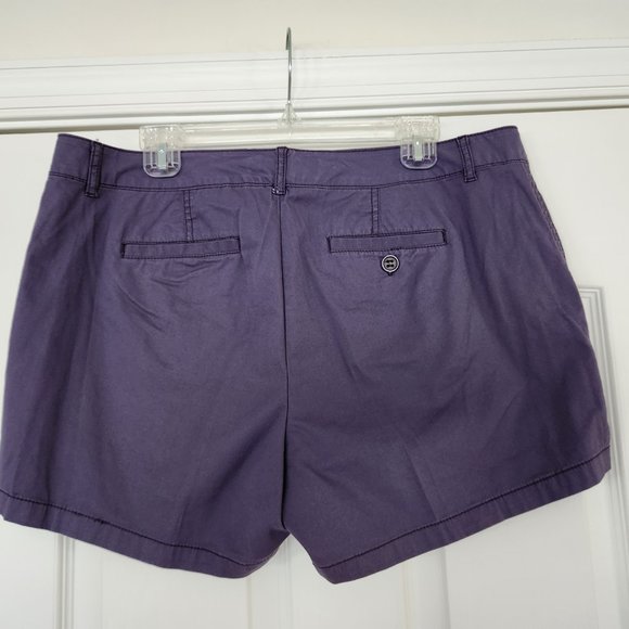 Nine West Jeans Ladies Shorts Cotton Spandex Blend Size 14/31 4 " Inseam Purple - Picture 7 of 10